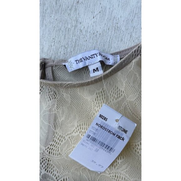 The Vanity Room Womens Split Sleeve Lace Contrast Dress Size M - Picture 3 of 15